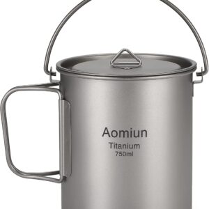 Zentaur Outdoor TitanCamp 750ml Titanium Camping Pot