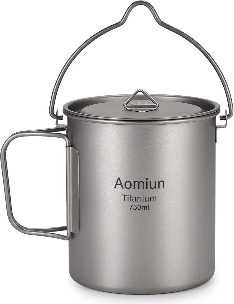 Zentaur Outdoor TitanCamp 750ml Titanium Camping Pot