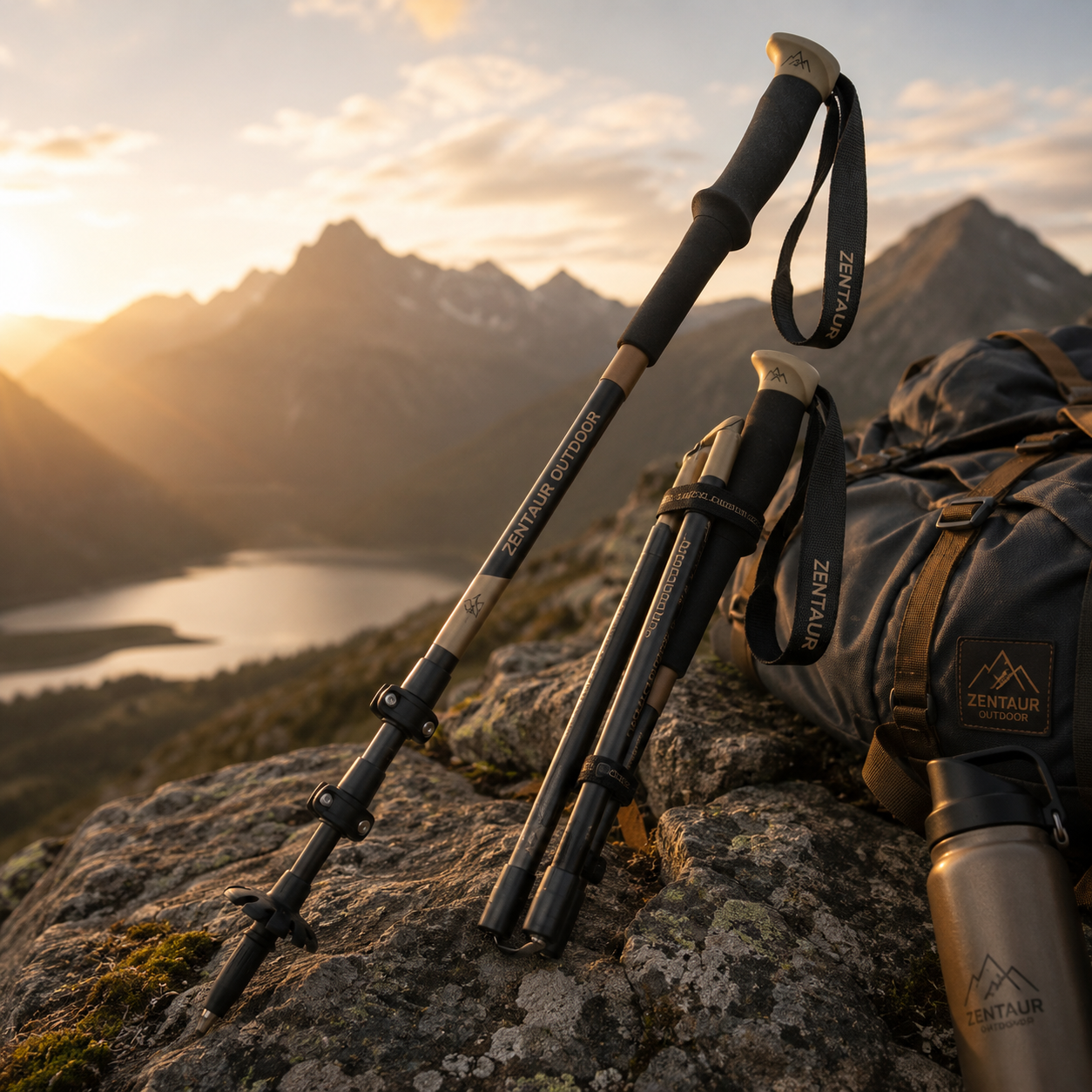 Zentaur Outdoor CarbonTrail Trekking Pole Set - Image 3